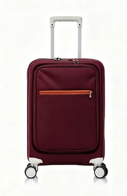 Customized Carry On Cabin PP Hard Travel Luggage With Soft Front Open Easily Accessible Zipper Pocket Compartment