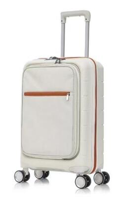 Customized Carry On Cabin PP Hard Travel Luggage With Soft Front Open Easily Accessible Zipper Pocket Compartment