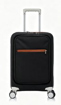 Customized Carry On Cabin PP Hard Travel Luggage With Soft Front Open Easily Accessible Zipper Pocket Compartment