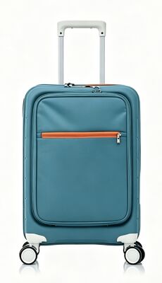 Customized Carry On Cabin PP Hard Travel Luggage With Soft Front Open Easily Accessible Zipper Pocket Compartment