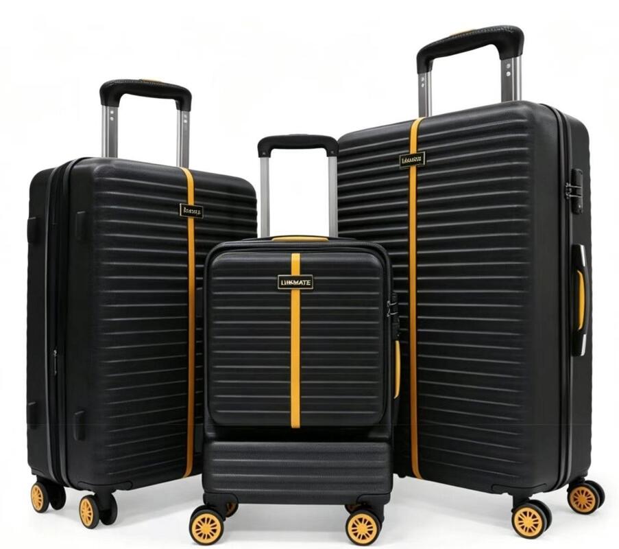 Business and Travel  Multifunctional Use Luggage Set 3 Piece Set Hard Luggage Including An Front Open Pocket Easy Accessible Cabin Luggage